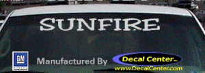DC07342 Pontiac Sunfire Decal