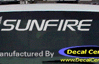 DC07356 Pontiac Sunfire Decal w/Arrowhead 