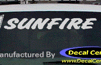 DC07363 Pontiac Sunfire Decal w/Arrowhead 