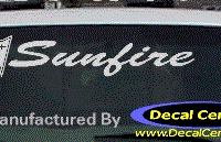 DC07368 Pontiac Sunfire Decal w/Arrowhead 
