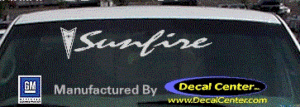 DC07369 Pontiac Sunfire Decal w/Arrowhead