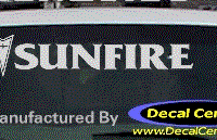 DC07372 Pontiac Sunfire Decal w/Arrowhead 