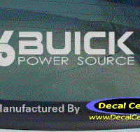 DC08002 Buick Power Source Decal 