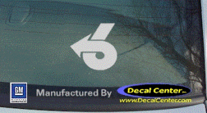 DC08004 Buick Turbo 6 Emblem Decal