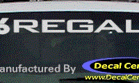 DC08119 Buick Regal Decal w/6 Symbol 
