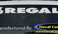 DC08122 Buick Regal Decal w/6 Symbol 