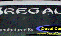 DC08126 Buick Regal Decal w/6 Symbol 