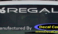 DC08134 Buick Regal Decal w/6 Symbol 