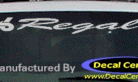 DC08138 Buick Regal Decal w/6 Symbol 