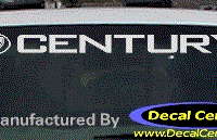 DC08163 Buick Century Decal w/Symbol 