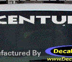 DC08167 Buick Century Decal w/Symbol