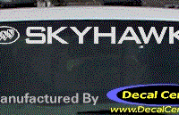 DC08205 Buick Skyhawk Decal w/Symbol 