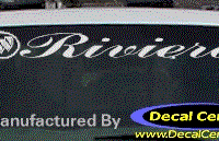 DC08256 Buick Riviera Decal w/Symbol 