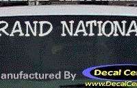 DC08274 Buick Grand National Decal 