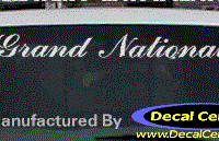 DC08276 Buick Grand National Decal 