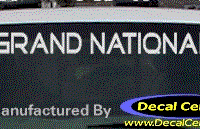 DC08278 Buick Grand National Decal 