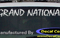 DC08280 Buick Grand National Decal 
