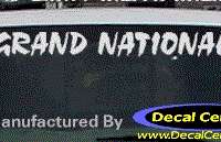 DC08281 Buick Grand National Decal 