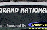 DC08284 Buick Grand National Decal 