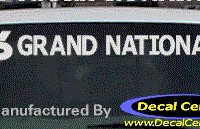 DC08290 Buick Grand National Decal w/6 Symbol 