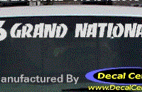 DC08292 Buick Grand National Decal w/6 Symbol 