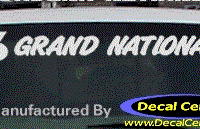 DC08293 Buick Grand National Decal w/6 Symbol 