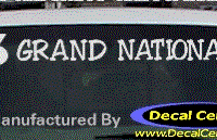 DC08294 Buick Grand National Decal w/6 Symbol 