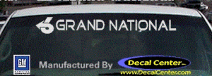 DC08298 Buick Grand National Decal w/6 Symbol