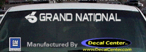 DC08299 Buick Grand National Decal w/6 Symbol
