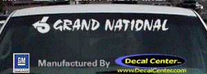DC08301 Buick Grand National Decal w/6 Symbol