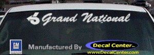 DC08302 Buick Grand National Decal w/6 Symbol
