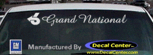 DC08303 Buick Grand National Decal w/6 Symbol