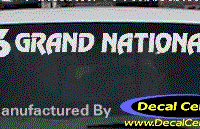 DC08304 Buick Grand National Decal w/6 Symbol 