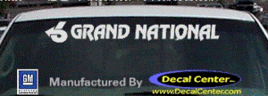 DC08304 Buick Grand National Decal w/6 Symbol