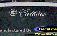 DC08501 Cadillac Decal w/Wreath 