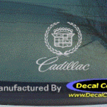DC08503 Cadillac Emblem Decal w/Wreath