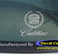 DC08503 Cadillac Emblem Decal w/Wreath 
