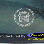 DC08504 Cadillac Emblem Wreath Decal