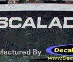 DC08579 Cadillac Escalade Decal