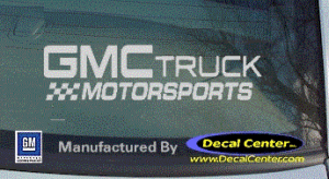 DC09004 GMC Truck Motorsports Decal