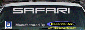 DC09009 GMC Safari Decal