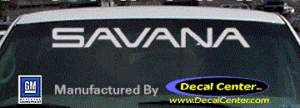 DC09010 GMC Savana Decal