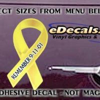  PAT102 Remember 9-11-01 American Patriotic Ribbon Decal