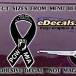 PAT104 POW MIA American Patriotic Ribbon Decal