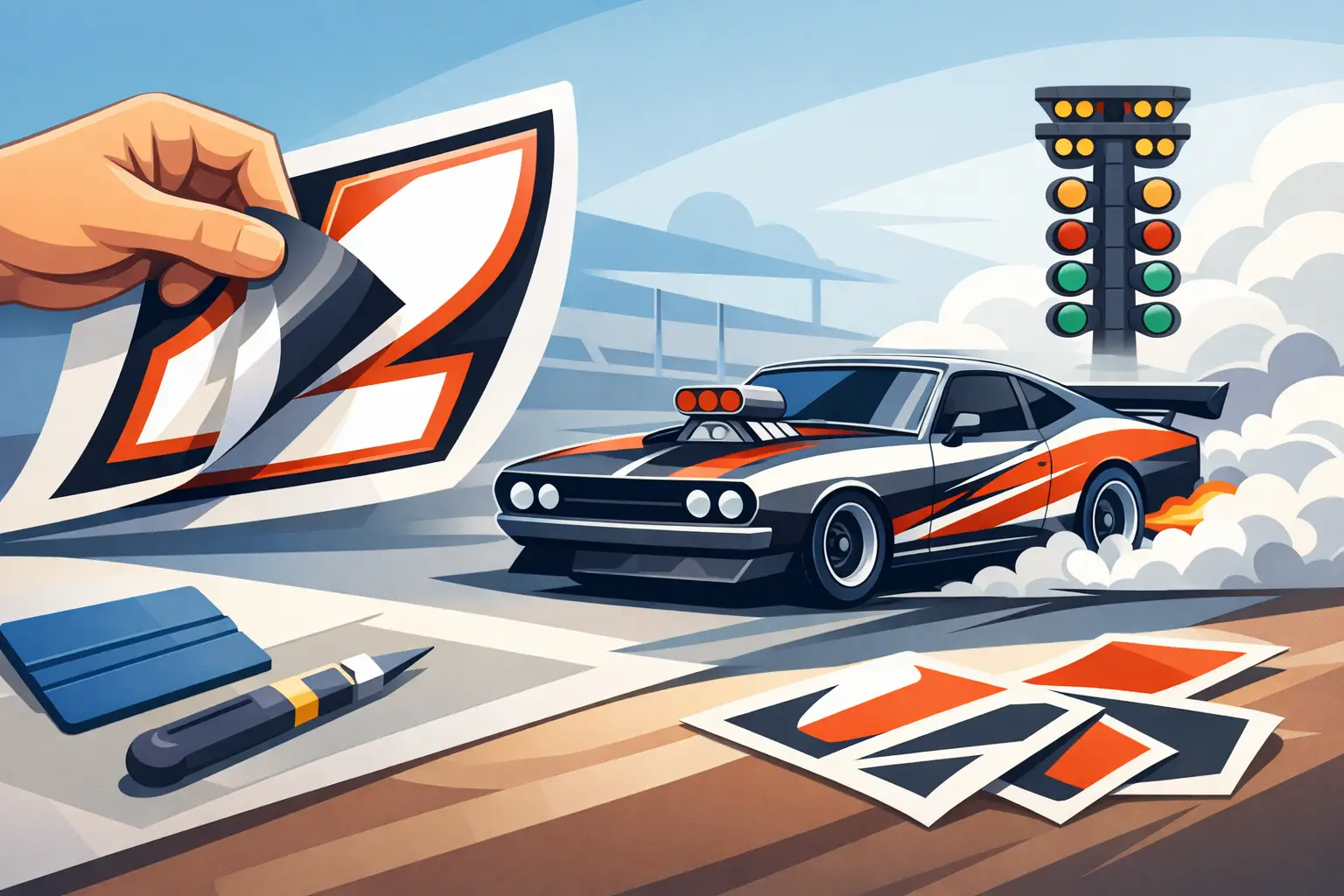 Drag Racing Number Decals That Stick