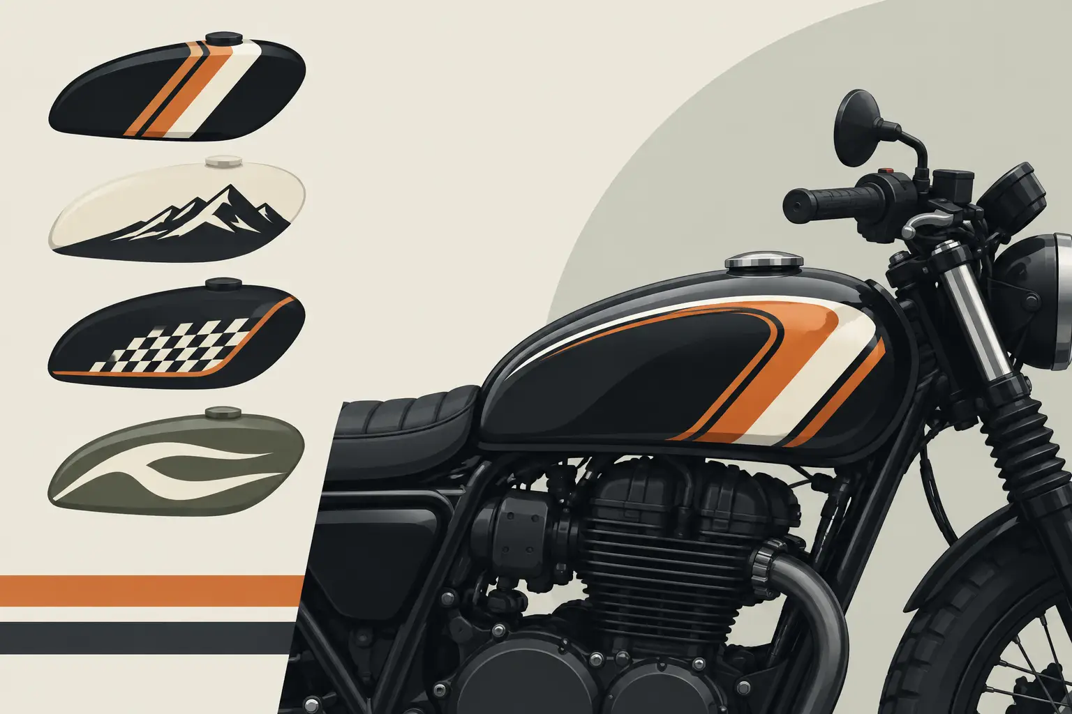 Custom Motorcycle Tank Decals That Fit Your Build