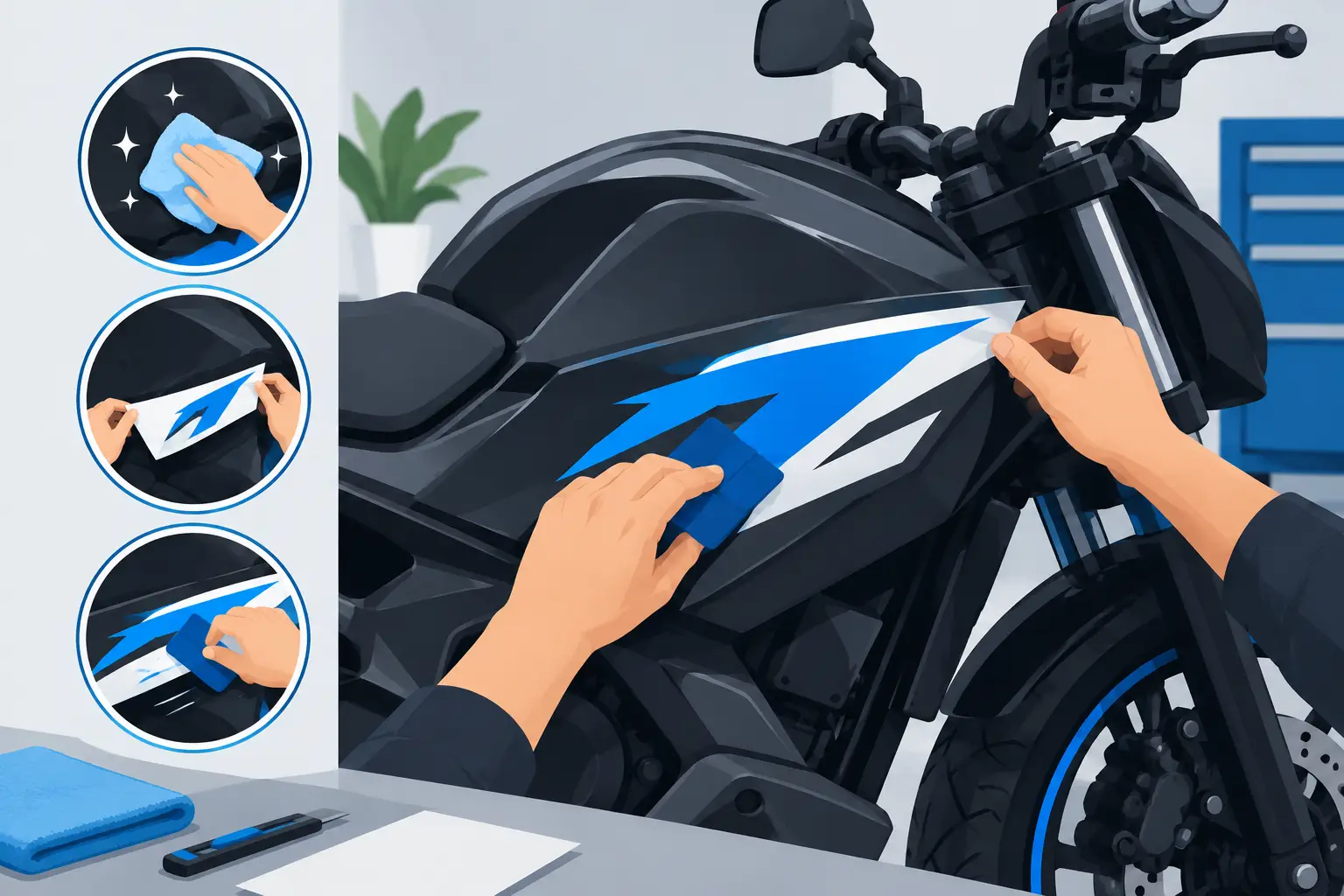 How to Apply Motorcycle Decals Without Bubbles
